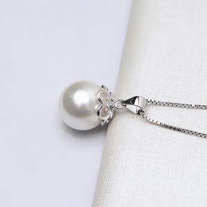 Pendentif en argent S925 avec grand motif Baotou et perle de 11-13 mm, design creux, pour femme, accessoires DIY, plateau vide pour pendentifs et breloques en perles - Product Image 1