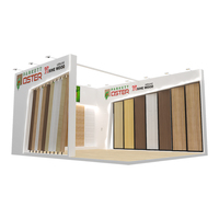 Stands d'exposition 10x20 pieds avec logo personnalisé, panneau mural en bois réglable, stand modulaire personnalisé