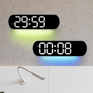 <span class=keywords><strong>Design</strong></span> moderno, orologio <span class=keywords><strong>da</strong></span> <span class=keywords><strong>parete</strong></span> a LED, 6651 al quarzo in ferro, - Product Image 2