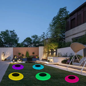 Lámpara <span class=keywords><strong>Solar</strong></span> LED RGB para Jardín, Impermeable IP65, Forma de <span class=keywords><strong>Bola</strong></span> Plana, para Patio, Paisaje, Piscina - Product Image 2