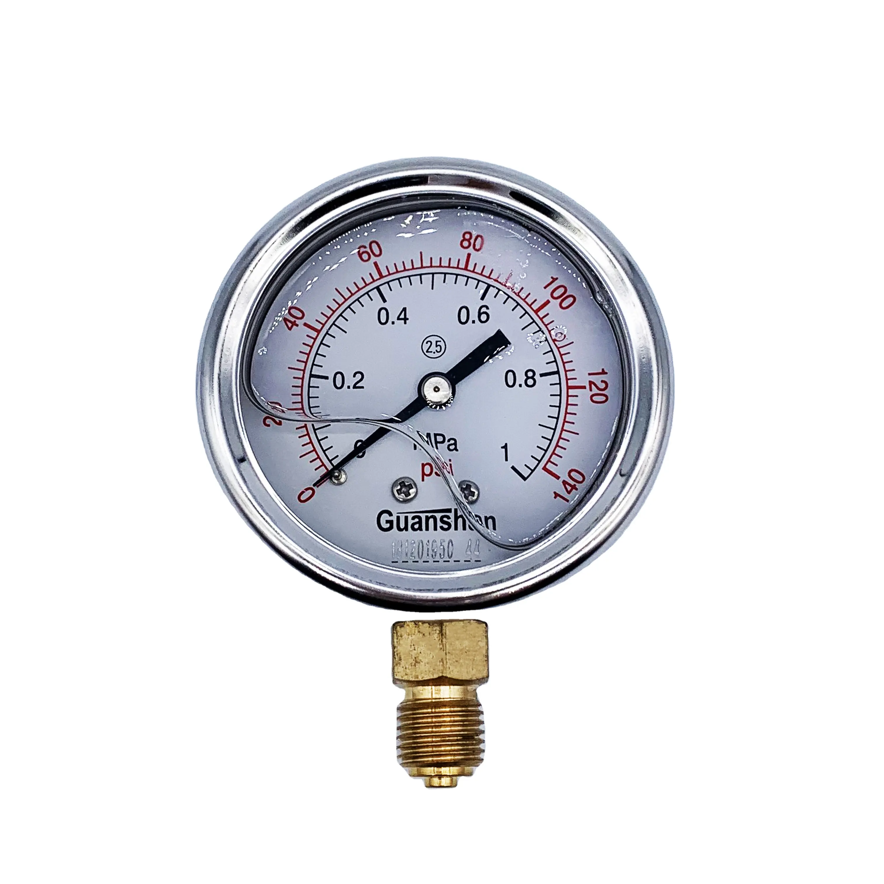 Oil filling pressure gauge Clear to Read Water Manometer Silicone pressure gauge Nominal size in 63mm