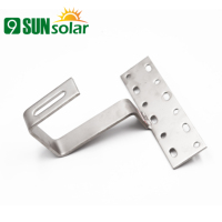 Crochets de fixation pour panneaux solaires sur toiture, accessoires d'installation pour structure de montage photovoltaïque en gros