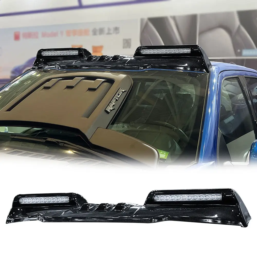 Top Roof Offroad Led Carbon Look portapacchi Off-road Adventure barra luminosa antiappannamento per Ford F150 Raptor