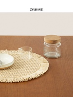 Nouvelle décoration de la maison napperon de table à manger occidental, tapis d'isolation de dessous de verre antidérapant en papier tissé pour tapis de bol de café