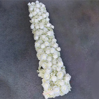 Décoration florale de mariage de haute qualité : Arche de roses artificielles roses pour allée centrale