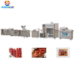 Machine <span class=keywords><strong>de</strong></span> remplissage <span class=keywords><strong>de</strong></span> saucisses et d'emballage sous vide pour la fabrication <span class=keywords><strong>de</strong></span> saucisses fumées, ligne <span class=keywords><strong>de</strong></span> production complète, fournie directement par l'usine - Product Image 1