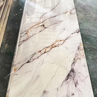 Paneles de Pared de PVC con Revestimiento UV de Alto Brillo, Lámina de Mármol, 1220*2800mm*3mm, Impermeables, Impresión 3D, Tablero de Mármol Clásico, Resistente a los Rayos UV