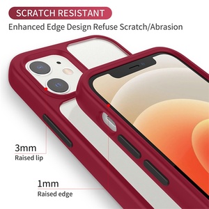 Coque de <span class=keywords><strong>t</strong></span>éléphone pour iPhone <span class=keywords><strong>11</strong></span> 12, dos rigide en PC givré, 2 en 1, hybride, mat, antichoc, cô<span class=keywords><strong>t</strong></span>é en TPU, coque arrière - Product Image 2