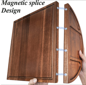 Planche à découper en bois irrégulière, style palette, pour steak, pain, fromage et aliments traiteur, épaisseur 2 cm - Product Image 4