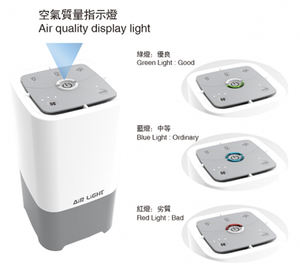 เครื่องฟอกอากาศ HEPA Airlight - เครื่องกรองอากาศ HEPA แบบตั้งโต๊ะพลาสติกพร้อมระบบควบคุมแบบสัมผัส เสียงเบา และหน้าจอแสดงคุณภาพอากาศ - Product Image 3