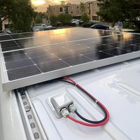 Boîtier d'entrée solaire double blanc étanche en ABS pour toits de camping-cars, bateaux et yachts