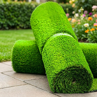 Rouleaux d'herbe artificielle réaliste de luxe Huimin Champion 20 mm - Matériau plastique durable, résistant à l'eau et aux UV, respectueux de l'environnement