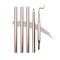 Étui à stylo doré, crayon à sourcils double embout de haute qualité, longue tenue, imperméable, marque propre OEM ODM, utilisation pour le maquillage des yeux