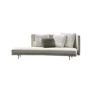 Ý Linen ngồi có thể ngả kết hợp sofa với bảng Torii Chaise longue sofa vải giường đa năng DIVAN phòng khách sofa