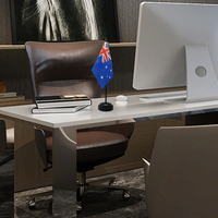 Drapeau personnalisé en gros, personnalisation sur mesure, Australie, mini-drapeau de bureau, drapeau de table de négociation, 14*21cm, polyester, drapeau de conférence