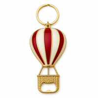 Décapsuleur porte-clés en métal en forme de montgolfière, personnalisable, vente en gros, cadeau de voyage, directement de l'usine, avec logo