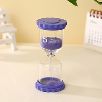 Nouvelle Horloge Créative en Verre Faite à la Main, Minuteur de Sable Coulant Macaron Mignon, Décoration de Bureau Rotative Moderne – Vente en Gros