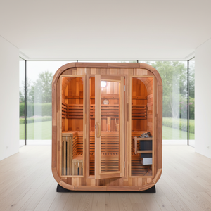 Sauna électrique extérieur en cèdre rouge écologique pour villa, 4-6 personnes, sauna à vapeur humide, réduction de 10% - Product Image 1