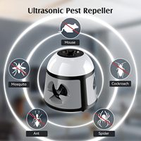 Répulsif à ultrasons électrique Saijzek 360 degrés en ABS solide pour les fourmis, lutte antiparasitaire, écologique, pour la maison et le jardin