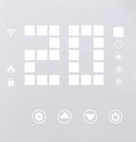 Chauffage à convection à panneau de verre avec thermostat réglable, protection contre la surchauffe et la basse température, contrôlé par application