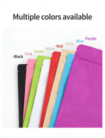Sachets Doypack en LDPE épais, mats et colorés, avec fermeture éclair, sans fenêtre, de qualité alimentaire pour les feuilles de thé
