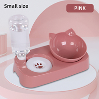 Vente en gros de distributeurs d'eau automatiques pour animaux de compagnie 2 en 1, bouteille de distribution d'eau par gravité, distributeur d'eau, bol pour nourriture, ensemble pour chiens et chats