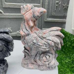 Grosir warna campuran alami batu akik kristal hewan ukiran penyembuhan kristal ayam besar untuk hadiah dekorasi - Product Image 4