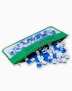Oh My <span class=keywords><strong>Lola</strong></span> - Fichas de Mahjong Azules Frescas con Patrón Grabado con Láser, Juego de Mahjong Acrílico de Cuatro Capas, Estilo Americano, para Casino - Product Image 6