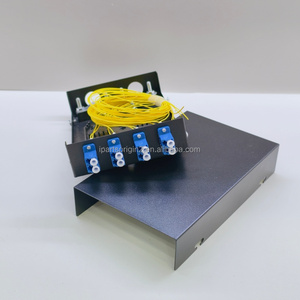 Caja Terminal de Fibra Óptica de 4 Puertos LC Dúplex de 8 Núcleos, Precio de Fábrica, Montable en Escritorio/Pared - Product Image 1