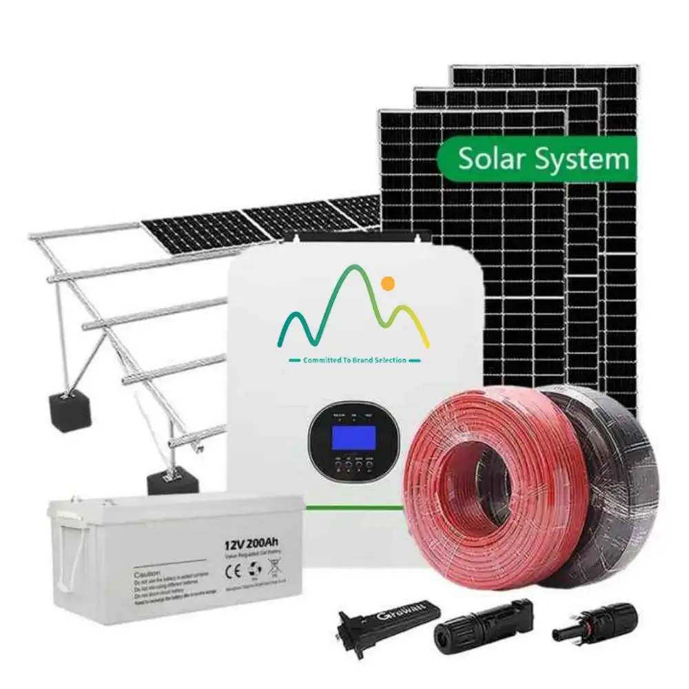सौर ऊर्जा जी जनरेशन प्रणाली 600w 800w 1kw 3kw 5kw 10kw ऑफ ग्रिड सिस्टम सौर लाइट इनडोर 5000w सौर होम किट