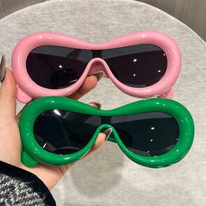 Unisex Inflatable <b>Round</b> <b>Sunglasses</b> UV400 PC <b>Frame</b> Full Rim Cat Eye % UV Protection Opp Bag Packing 8801 - Product Image 2