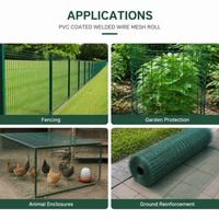 Malla de Alambre Soldada Recubierta de PVC Verde Anti-Pájaros en Rollo para Protección de Hangares de Aeropuertos y Cercas de Bioseguridad para Granjas Avícolas