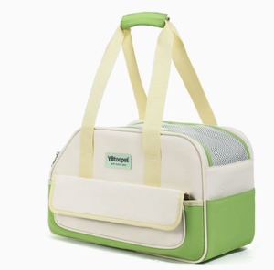 Transparent Mesh <b>Pet</b> Backpack <b>Carrier</b> Soft-Sided Zipper Closure Breathable Oxford Material Gray Color 5kg Capacity Square Shape - Product Image 3