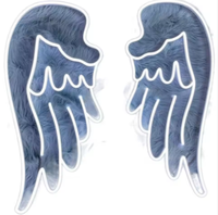 Ailes d'ange néon personnalisées, enseigne murale lumineuse LED néon, décoration pour la maison, bar, fêtes, mariages, transformateur, alimentation électrique