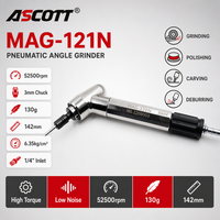 Meuleuse pneumatique à angle droit ASCOTT MAG-121N, disque de meulage de 120 mm, outil de finition de surface de précision, design compact