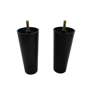Patas de plástico cónicas para muebles Luye Hardware de 62x46x150mm con tornillos para sofá, gabinete, mesa de centro - Product Image 1
