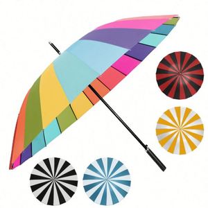 Parapluie de golf coloré de grande taille, coupe-vent, protection UV, pare-soleil extérieur de haute qualité pour adultes - Product Image 4