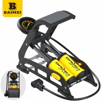 Pompe à main portable haute pression pour vélo, pompe à pied, gonfleur, accessoires de pompe à pied portable pour vélo, adaptée au basketball