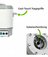 Marmite électrique émaillée grande capacité 27L, appareil automatique pour la fabrication de confiture et la conservation des aliments