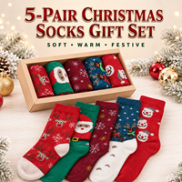 Chaussettes de Noël en coton jacquard pour femme, motif faon style japonais, absorbantes et désodorisantes, collection automne/hiver