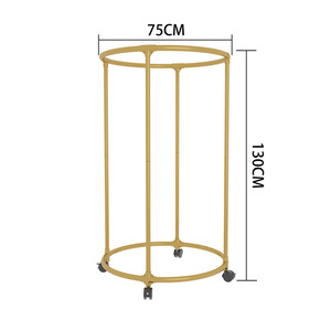 Séchoir à linge rotatif multifonctionnel breveté, sur roulettes, du sol au <span class=keywords><strong>plafond</strong></span>, pour présentation de vêtements en magasin, en métal et plastique - Product Image 1