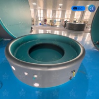 Piscine de massage gonflable Drop Stitch ronde, prix de gros usine, taille et logo personnalisés, coussin confortable, bain à remous