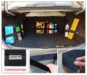 רצועות ארגונית לתא מטען לרכב רב צבעוניות רצועות ארגונית לאחסון רכב אלסטיות ניילון עם סרט וו ולולאה בהתאמה אישית