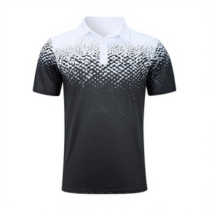 Chemises de golf d'été pour hommes à prix bas, faible MOQ, 100 % polyester, motif géométrique, personnalisables avec logo brodé ou imprimé - Product Image 3