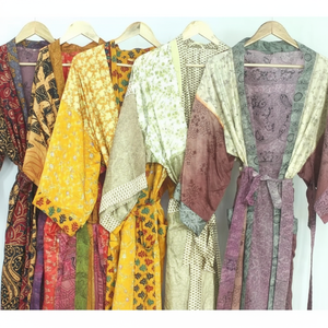 Nouveauté Robe Kimono en soie pour femmes, robe de chambre en mousseline de soie au genou, veste, vêtements de nuit pour demoiselles d'honneur, vente en gros, lot disponible - Product Image 1