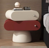 Nouvelle table de chevet en bois massif, style minimaliste pour chambre à coucher, armoire à tiroirs pour la maison, design rotatif