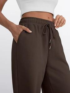 工場卸売デザイナーユニセックス無地ワイドレッグスウェットパンツハイウエストルーズドローストリングジョガーパンツ女性海外貿易 - Product Image 2