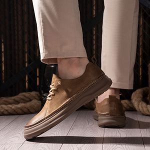 Retro New Style Men's Business Casual Low-Top Sneakers High Quality Lace-Up Breathable Outdoor <b>Height</b> <b>Increasing</b> <b>Shoes</b> - Product Image 5