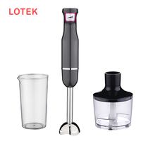 Ensemble de mixeur plongeant électrique Lotek DC Motor, commande par bouton-poussoir, vitesse variable, multifonctionnel pour la maison