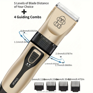 Custom <strong>Professional</strong> Low Noise USB Rechargeable Electric <strong>Dog</strong> Grooming Machine with Ceramic Blade Cordless Pet Hair <strong>Clipper</strong> - Product Image 4